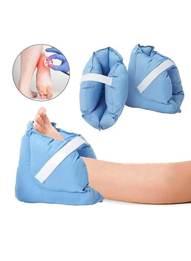 Blue 2 Pack Heel Protector Foot Arch Support Bed Ankle Covers For Patients - Image 1